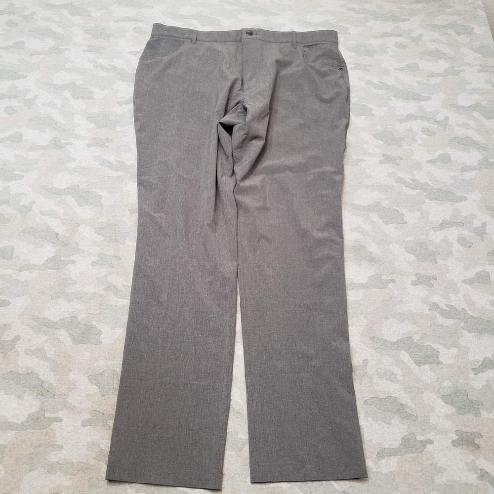 Black Clover Pants Mens 38 Long Gray Pockets Flat Front
